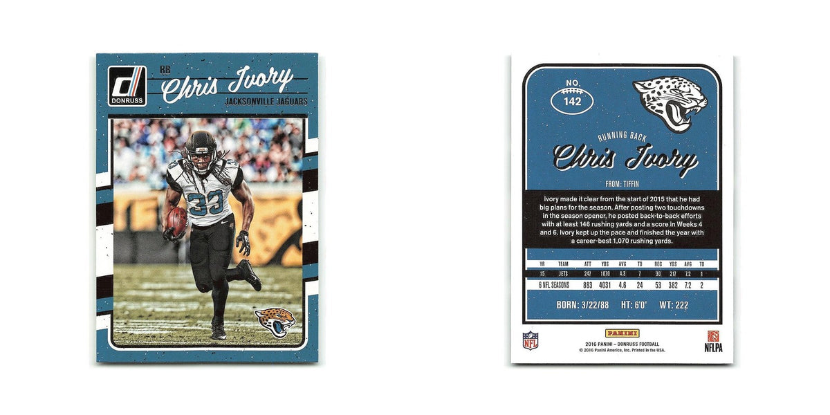 Chris Ivory 2016 Donruss #142 Jacksonville Jaguars Football Card NM