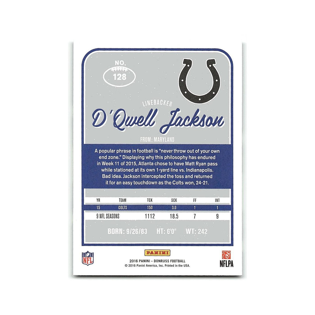 D'Qwell Jackson 2016 Donruss #128 Indianapolis Colts Football Card NM