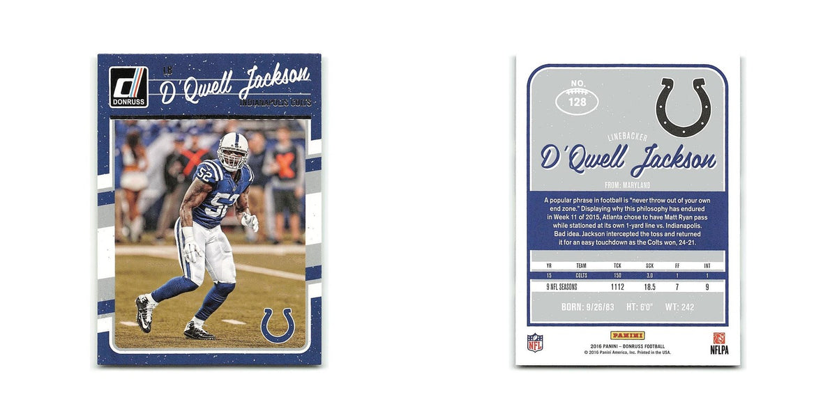 D'Qwell Jackson 2016 Donruss #128 Indianapolis Colts Football Card NM