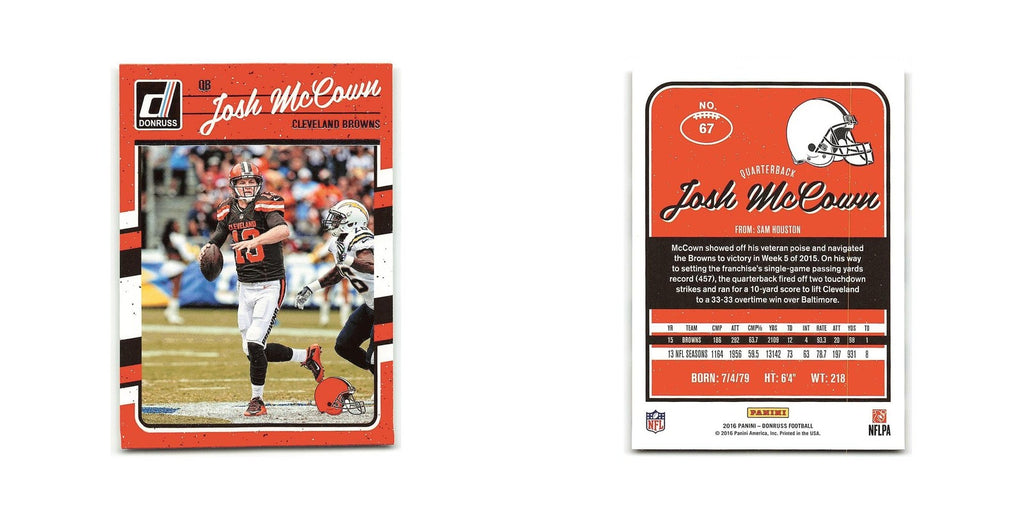 Josh McCown 2016 Donruss #67 Cleveland Browns Football Card NM