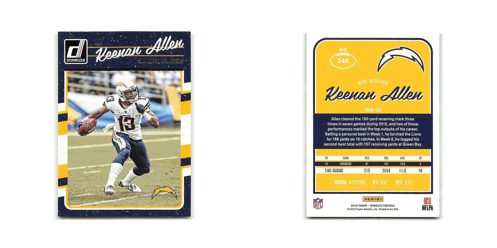Keenan Allen 2016 Donruss #249 San Diego Chargers Football Card NM