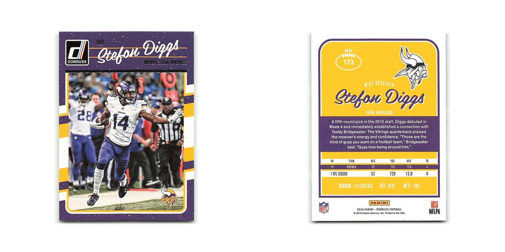 Stefon Diggs 2016 Donruss #173 Minnesota Vikings Football Card NM