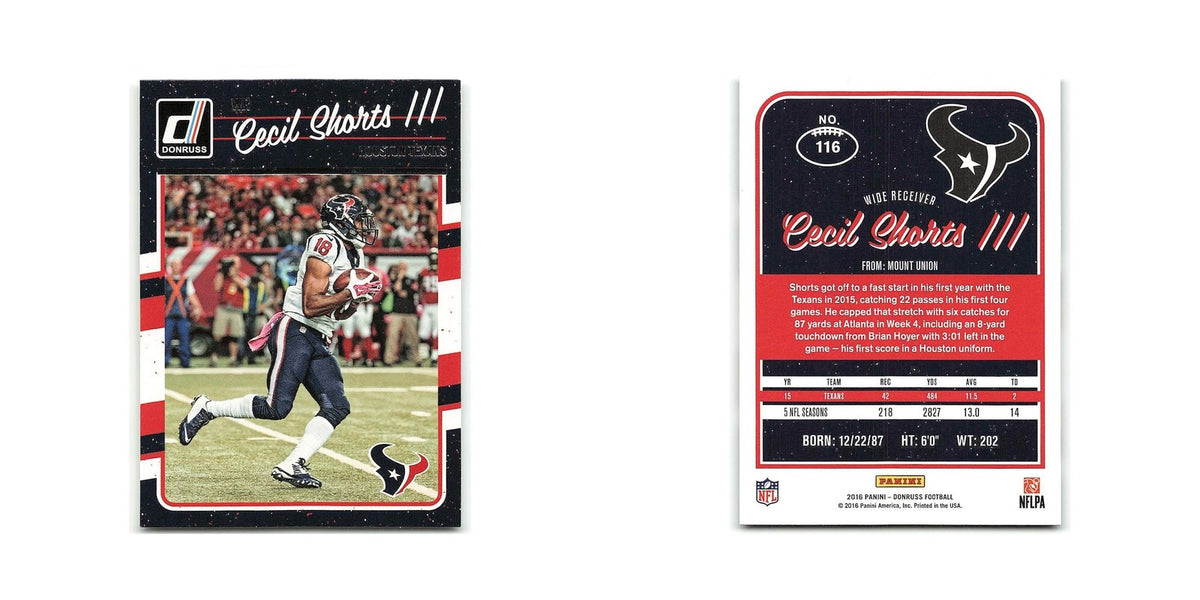 Cecil Shorts III 2016 Donruss #116 Houston Texans Football Card NM