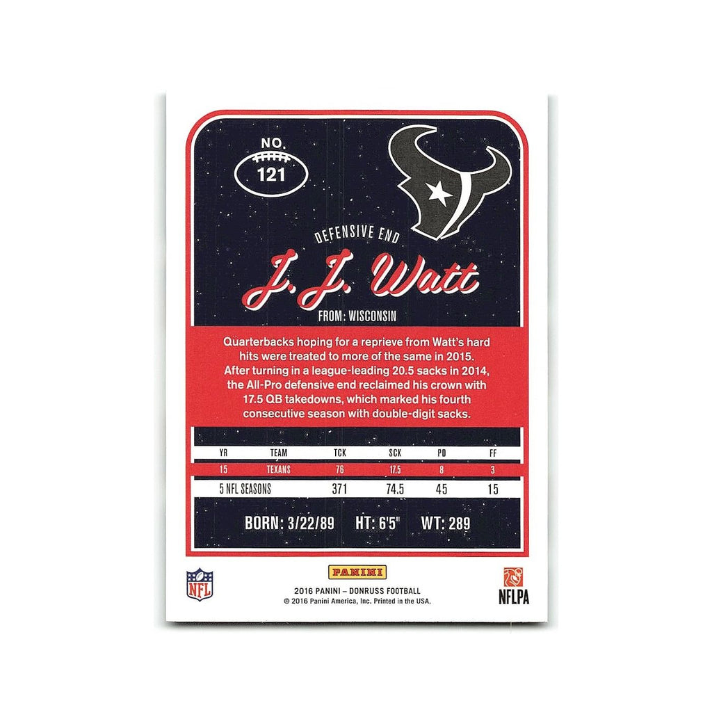 J.J. Watt 2016 Donruss #121 Houston Texans Football Card NM