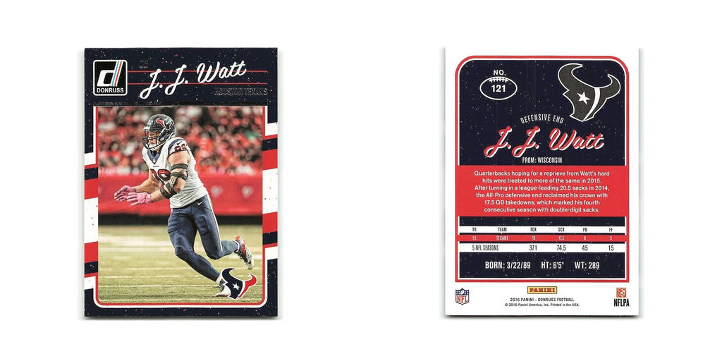 J.J. Watt 2016 Donruss #121 Houston Texans Football Card NM