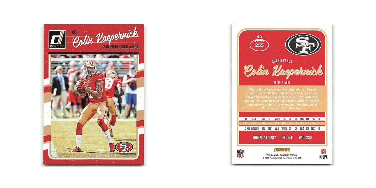 Colin Kaepernick 2016 Donruss #255 San Francisco 49ers Football Card NM