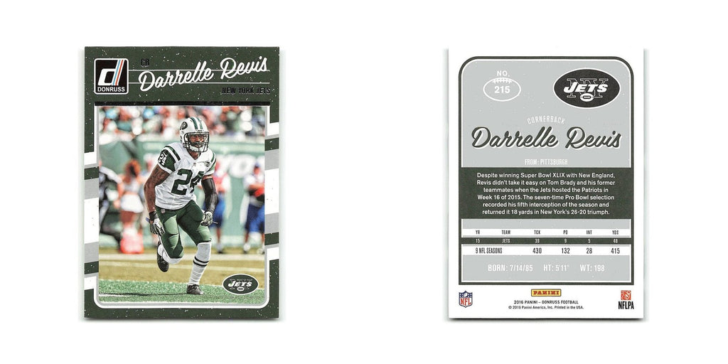 Darrelle Revis 2016 Donruss #215 New York Jets Football Card NM