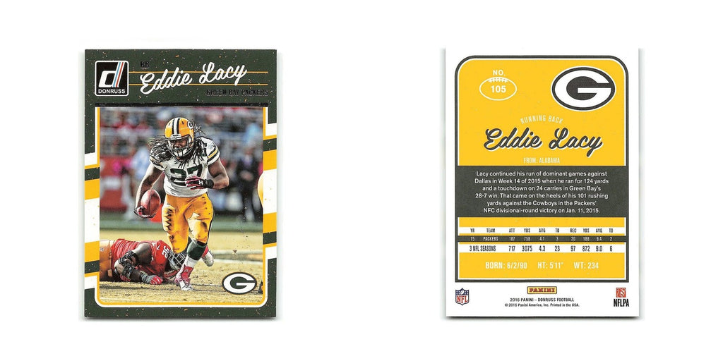 Eddie Lacy 2016 Donruss #105 Green Bay Packers Football Card NM