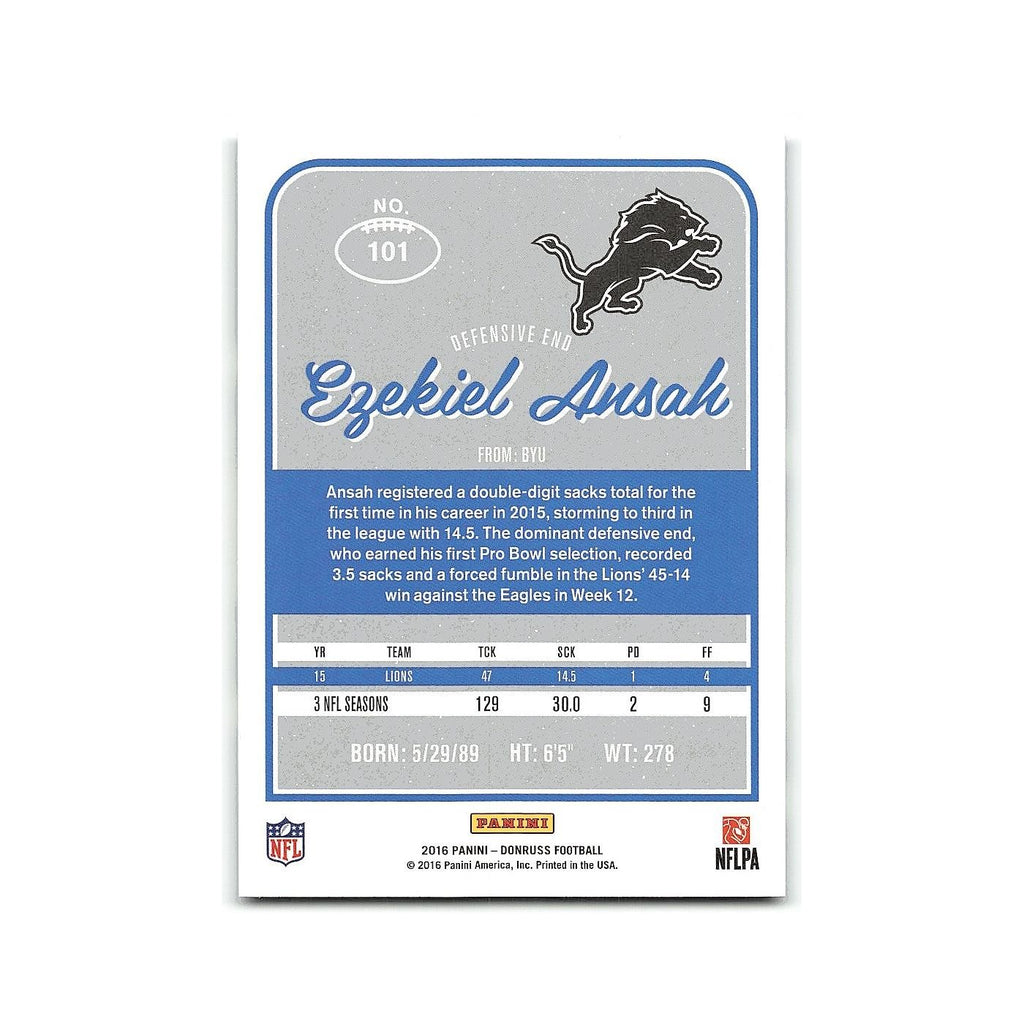 Ezekiel Ansah 2016 Donruss #101 Detroit Lions Football Card NM