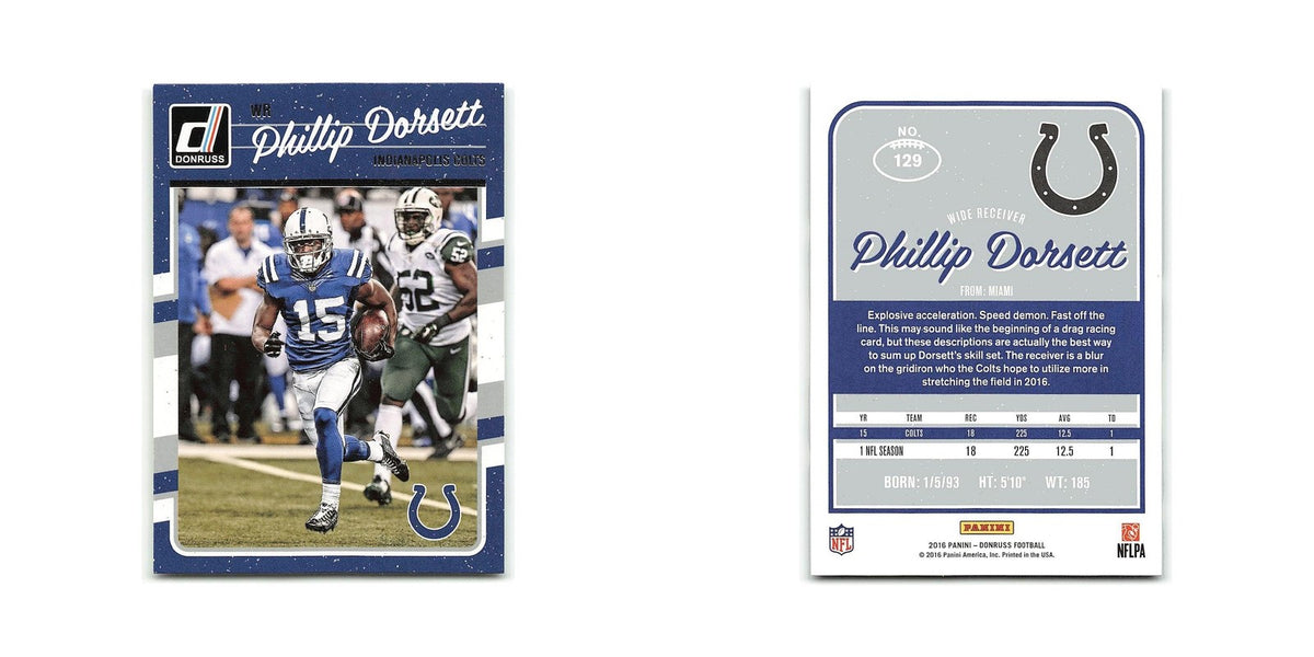 Phillip Dorsett 2016 Donruss #129 Indianapolis Colts Football Card NM