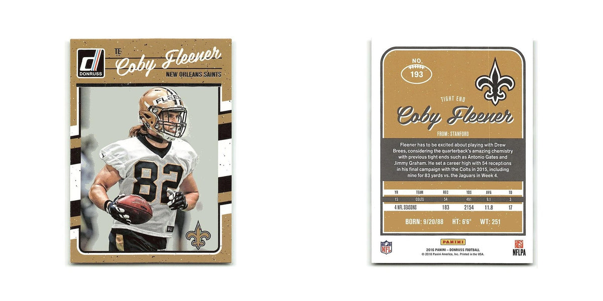 Coby Fleener 2016 Donruss #193 New Orleans Saints Football Card NM