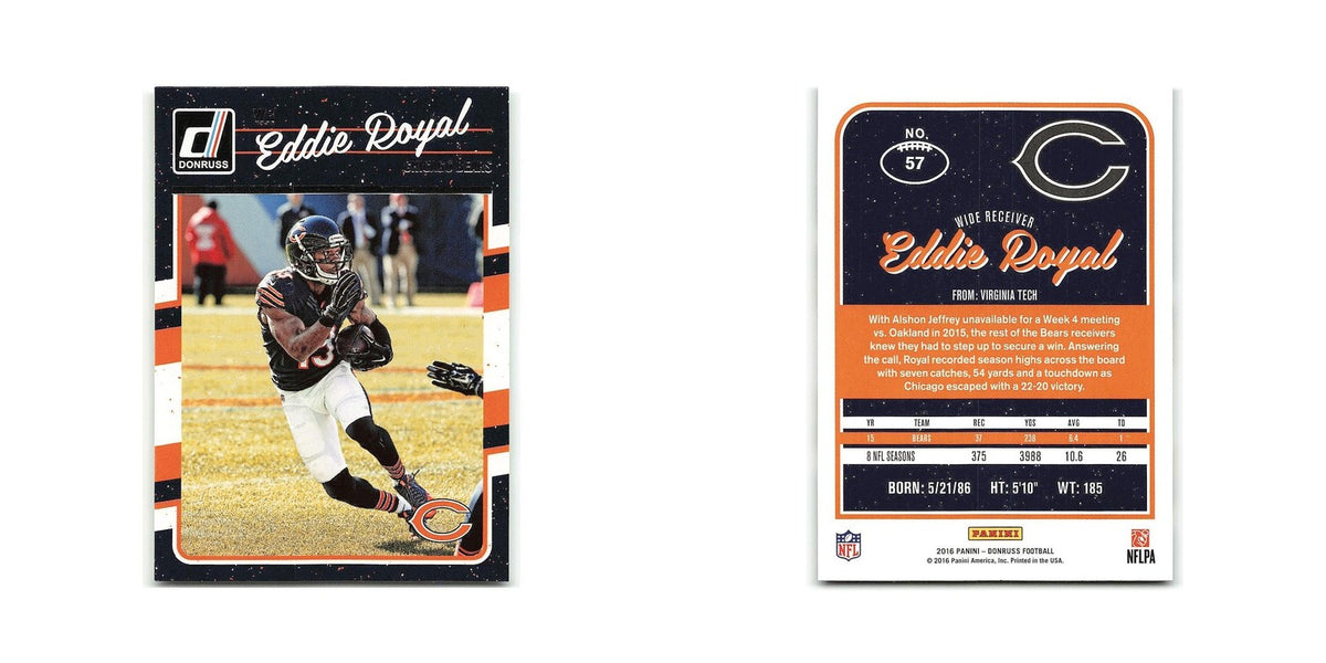 Eddie Royal 2016 Donruss #57 Chicago Bears Football Card NM