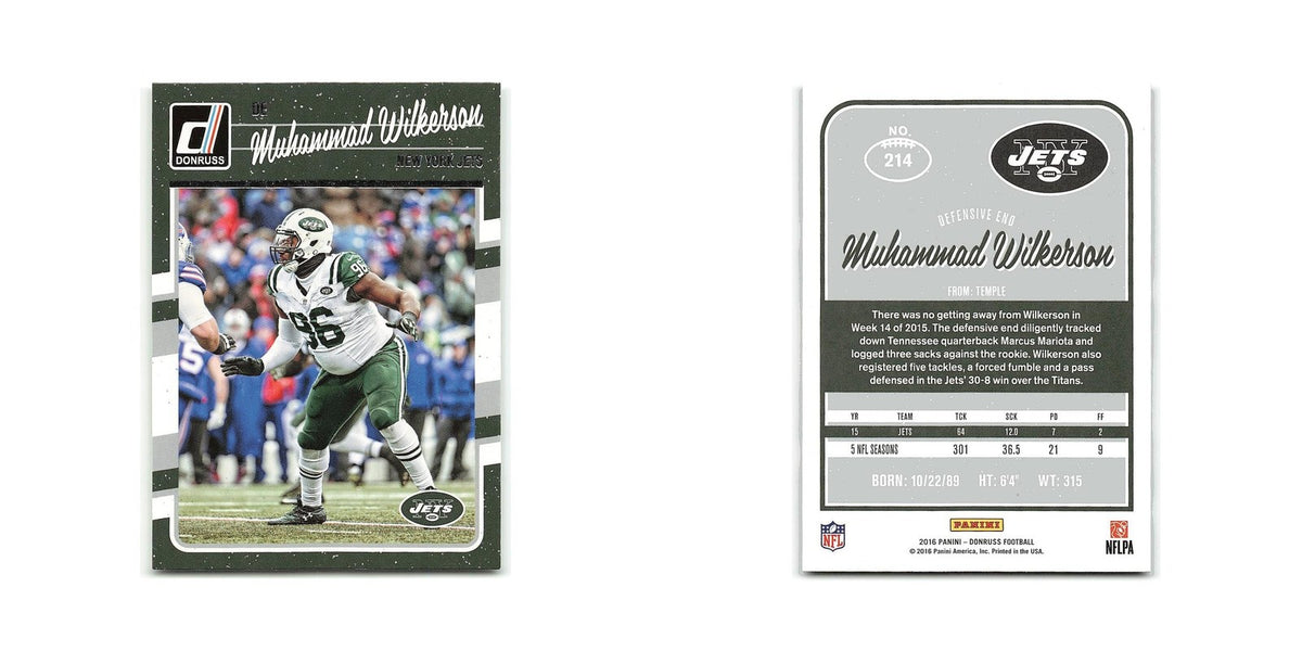 Muhammad Wilkerson 2016 Donruss #214 New York Jets Football Card NM
