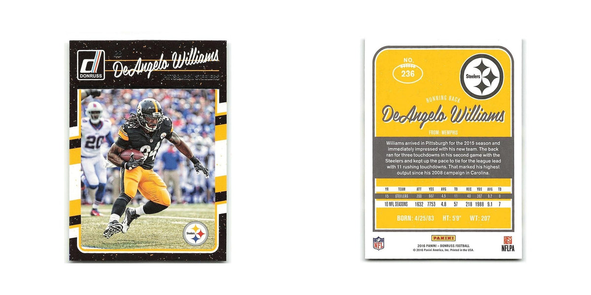 DeAngelo Williams 2016 Donruss #236 Pittsburgh Steelers Football Card NM
