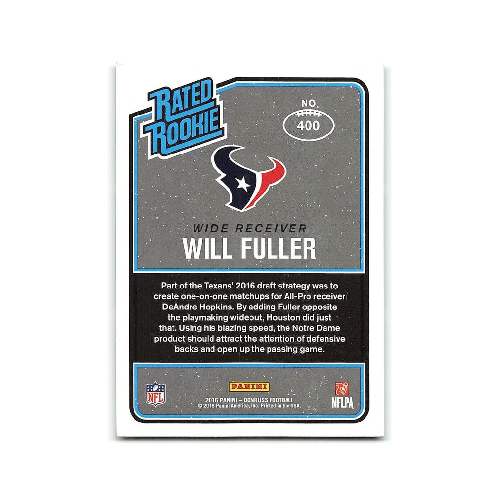 Will Fuller Rookie 2016 Donruss #400 Houston Texans Football Card NM