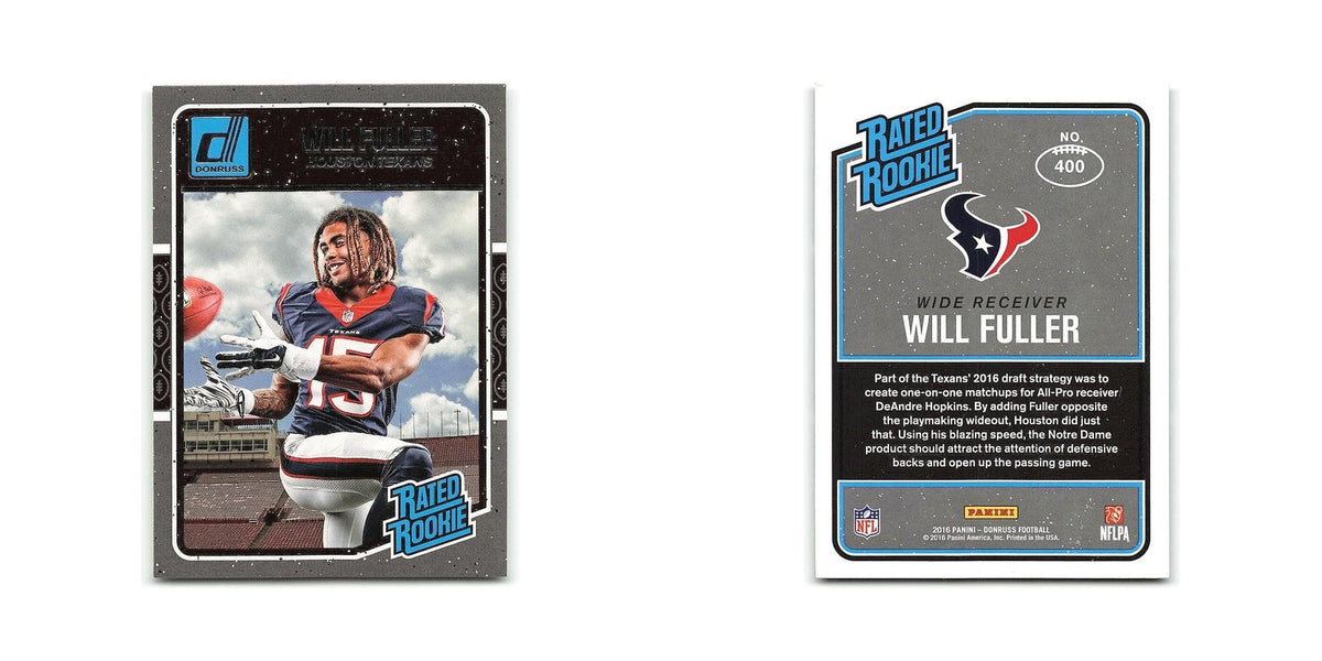 Will Fuller Rookie 2016 Donruss #400 Houston Texans Football Card NM