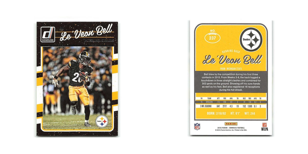 Le'Veon Bell 2016 Donruss #237 Pittsburgh Steelers Football Card NM