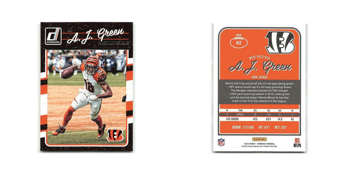 A.J. Green 2016 Donruss #62 Cincinnati Bengals Football Card NM