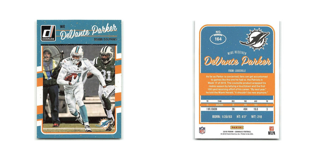 DeVante Parker 2016 Donruss #164 Miami Dolphins Football Card NM