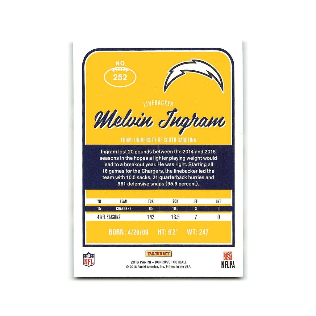 Melvin Ingram 2016 Donruss #252 San Diego Chargers Football Card NM