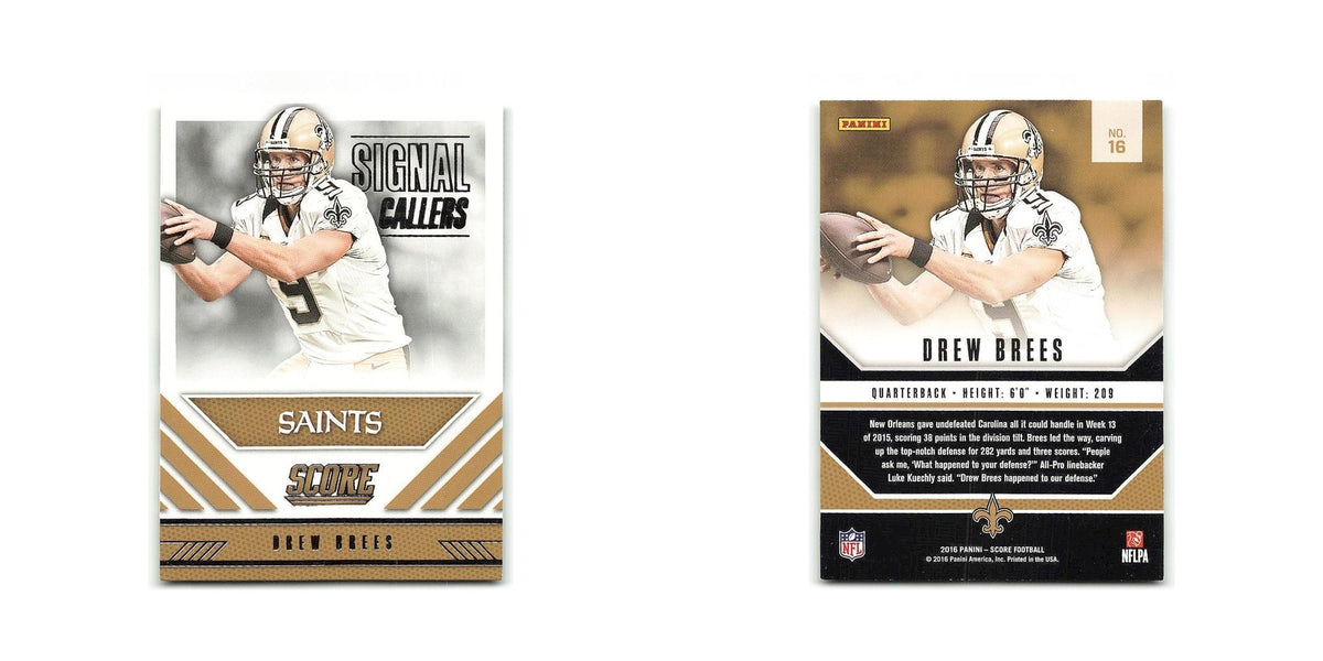 Drew Brees 2016 Score #16 New Orleans Saints Football Card NM