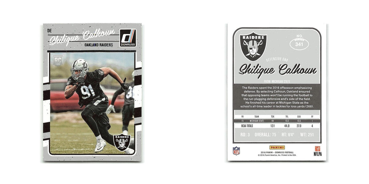 Shilique Calhoun 2016 Donruss #341 Oakland Raiders Football Card NM