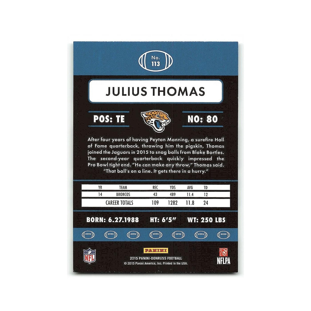 Julius Thomas 2015 Donruss #113 Jacksonville Jaguars Football Card NM