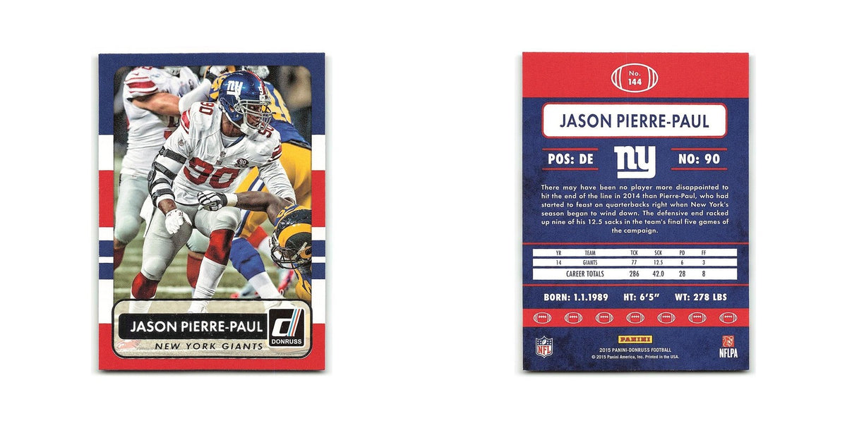 Jason Pierre-Paul 2015 Donruss #144 New York Giants Football Card NM