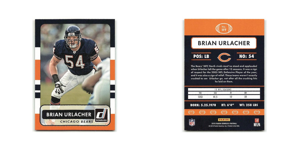 Brian Urlacher 2015 Donruss #177 Chicago Bears Football Card NM