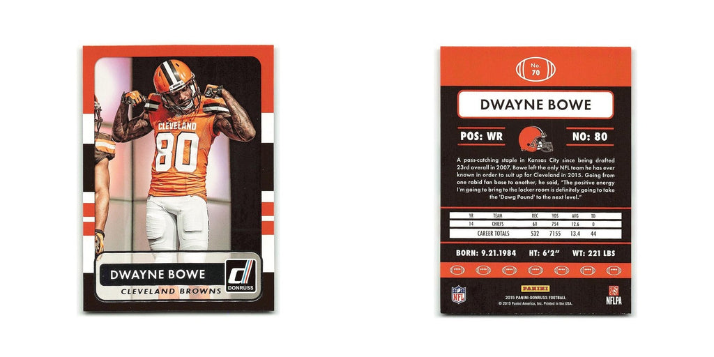 Dwayne Bowe 2015 Donruss #70 Cleveland Browns Football Card NM