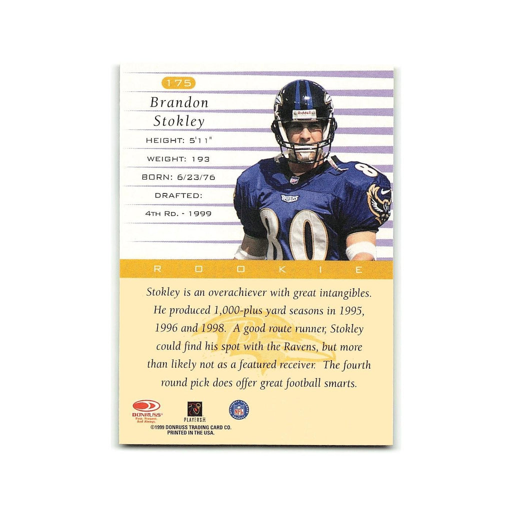 Brandon Stokley Rookie 1999 Donruss #175 Baltimore Ravens Football Card NM