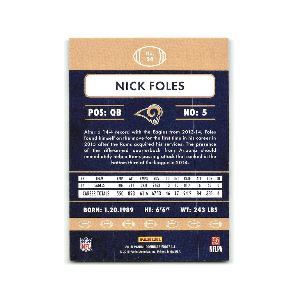 Nick Foles 2015 Donruss #24 St. Louis Rams Football Card NM