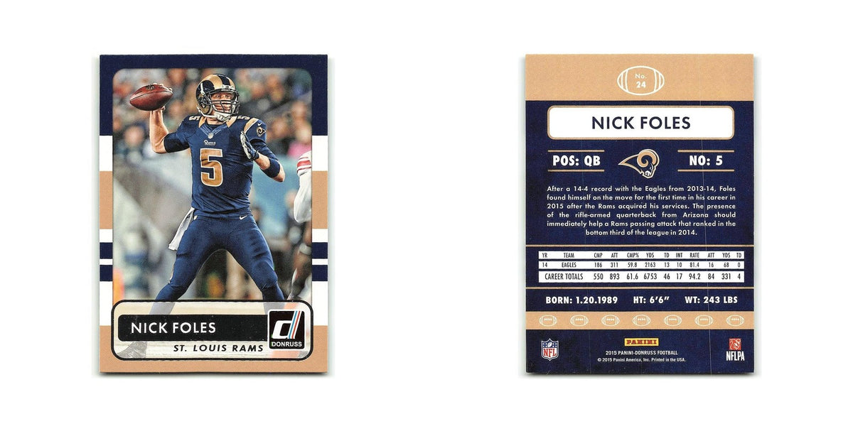 Nick Foles 2015 Donruss #24 St. Louis Rams Football Card NM