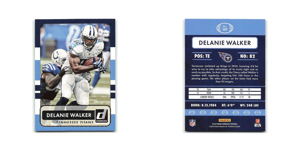 Delanie Walker 2015 Donruss #127 Tennessee Titans Football Card NM
