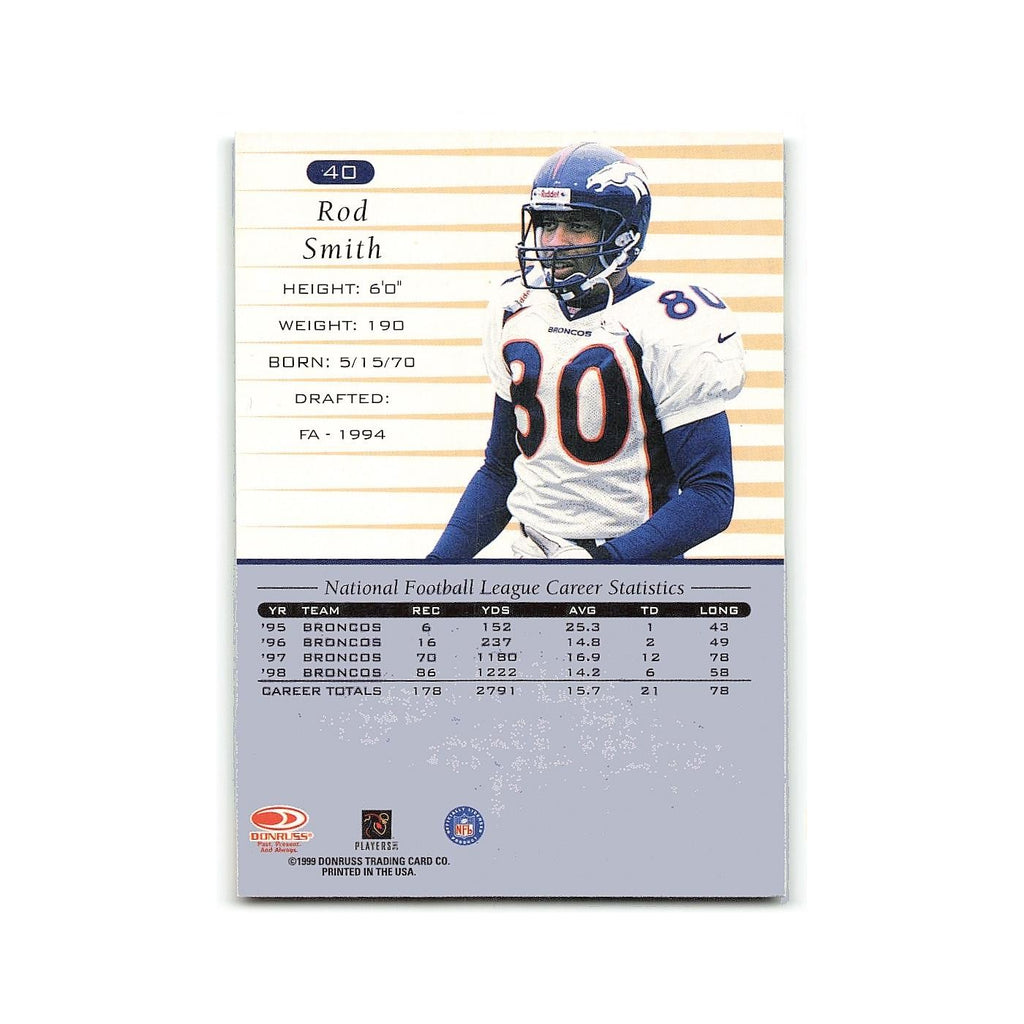 Rod Smith 1999 Donruss #40 Denver Broncos Football Card NM
