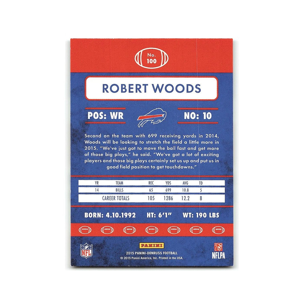 Robert Woods 2015 Donruss #100 Buffalo Bills Football Card NM