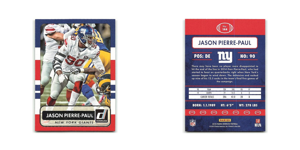 Jason Pierre-Paul 2015 Donruss #144 New York Giants Football Card NM