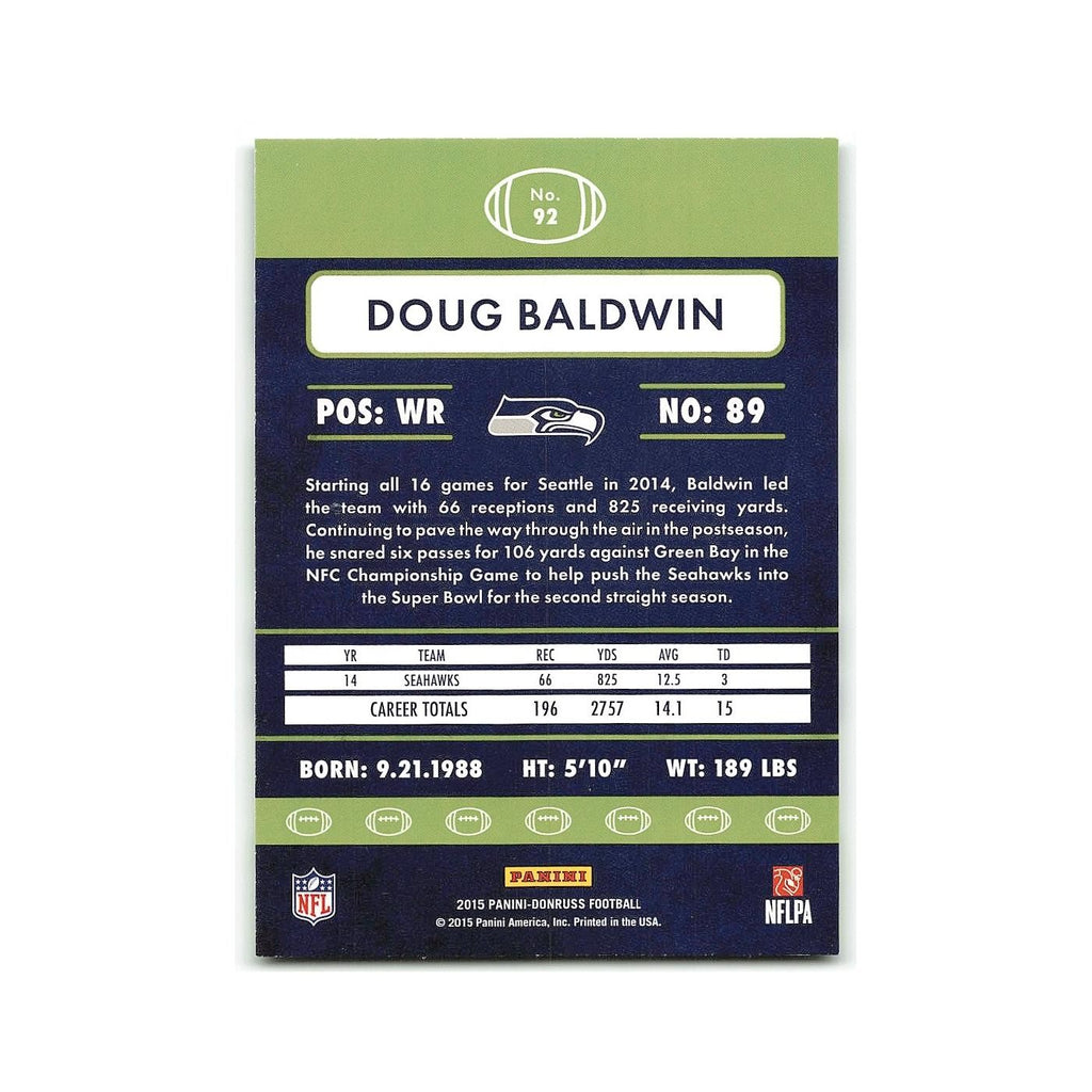 Doug Baldwin 2015 Donruss #92 Seattle Seahawks Football Card NM