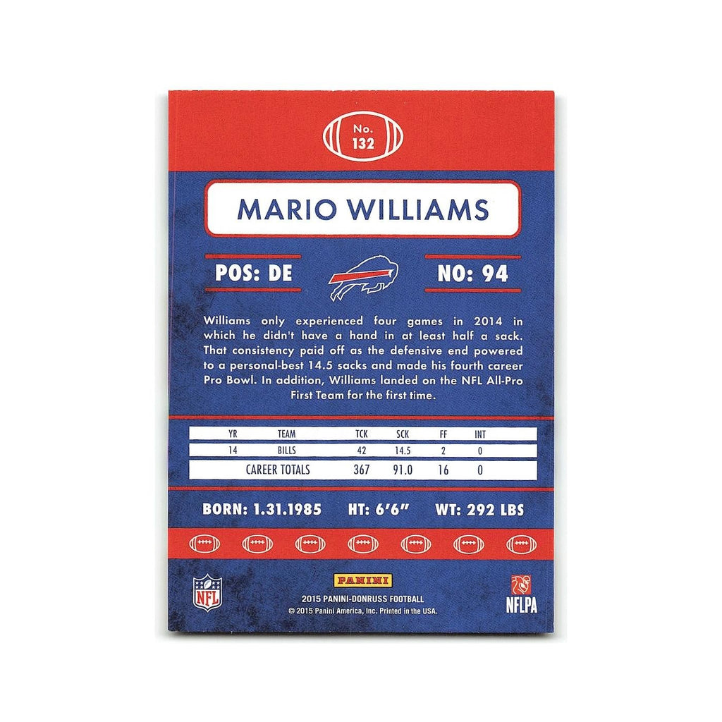 Mario Williams 2015 Donruss #132 Buffalo Bills Football Card NM