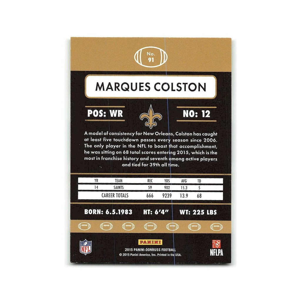 Marques Colston 2015 Donruss #91 New Orleans Saints Football Card NM
