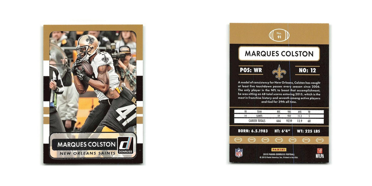 Marques Colston 2015 Donruss #91 New Orleans Saints Football Card NM