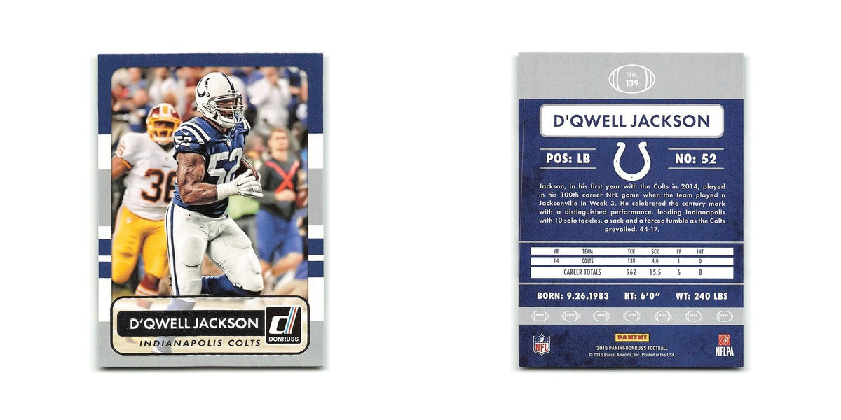 D'Qwell Jackson 2015 Donruss #139 Indianapolis Colts Football Card NM