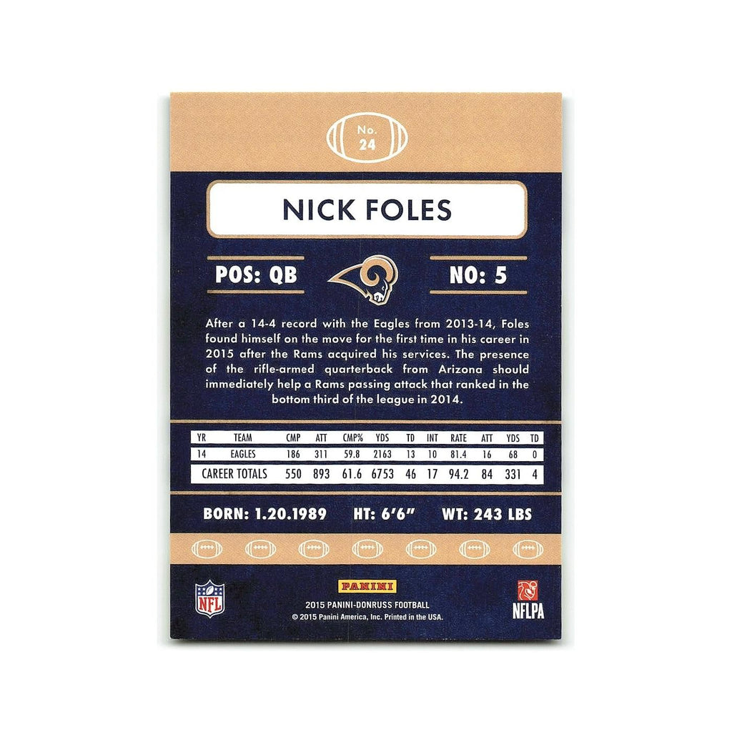 Nick Foles 2015 Donruss #24 St. Louis Rams Football Card NM