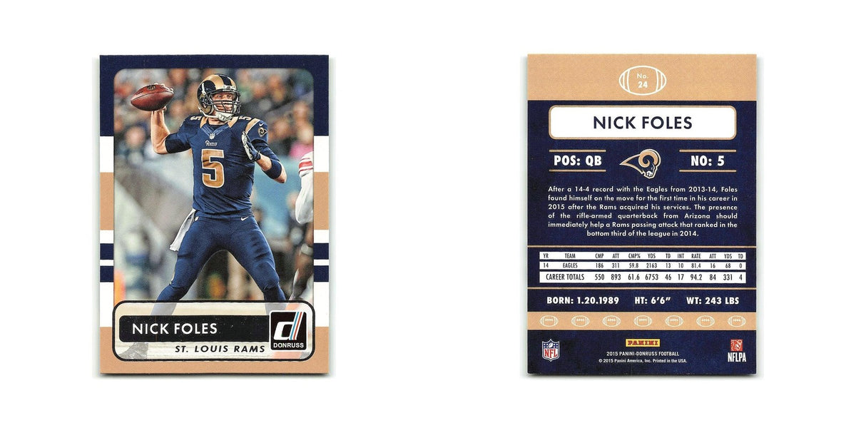 Nick Foles 2015 Donruss #24 St. Louis Rams Football Card NM