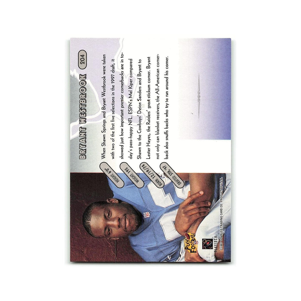 Bryant Westbrook Rookie 1997 Donruss #204 Detroit Lions Football Card NM
