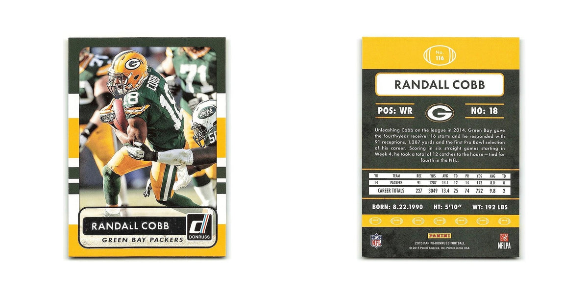 Randall Cobb 2015 Donruss #116 Green Bay Packers Football Card NM