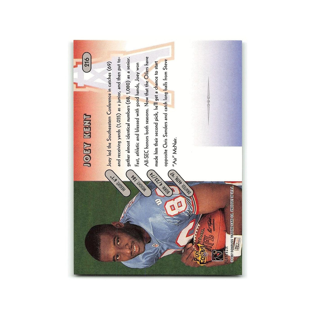 Joey Kent Rookie 1997 Donruss #216 Tennessee Oilers Football Card NM