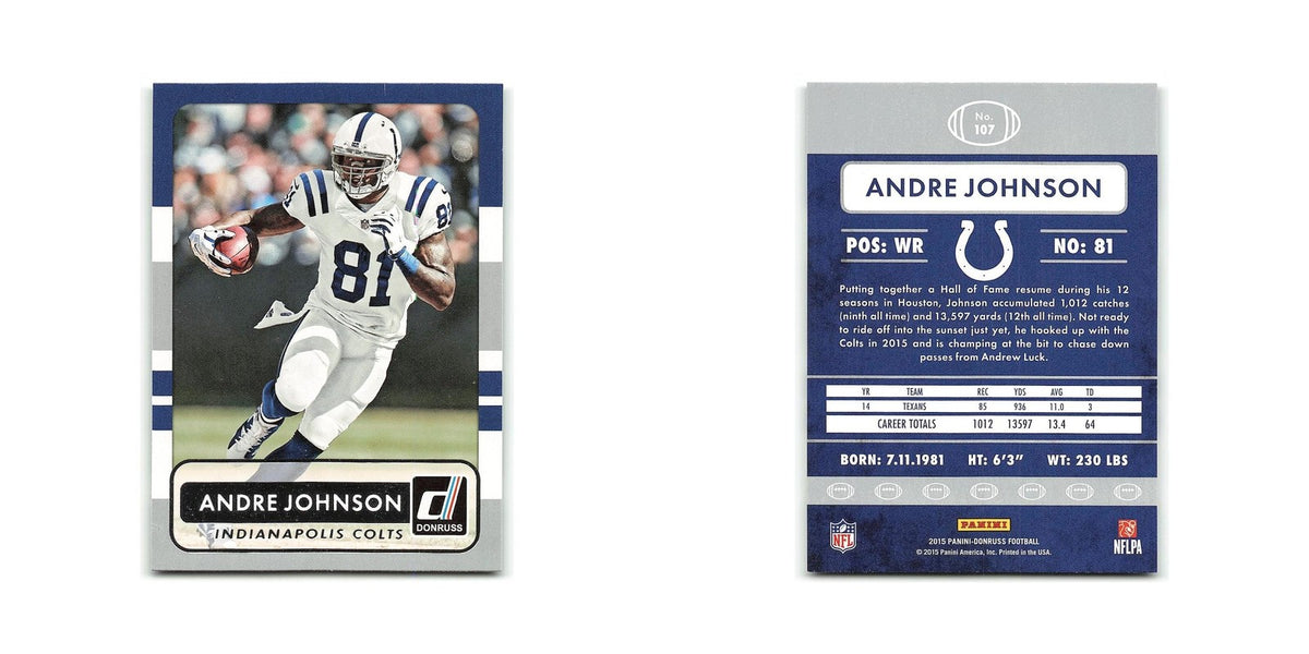 Andre Johnson 2015 Donruss #107 Indianapolis Colts Football Card NM