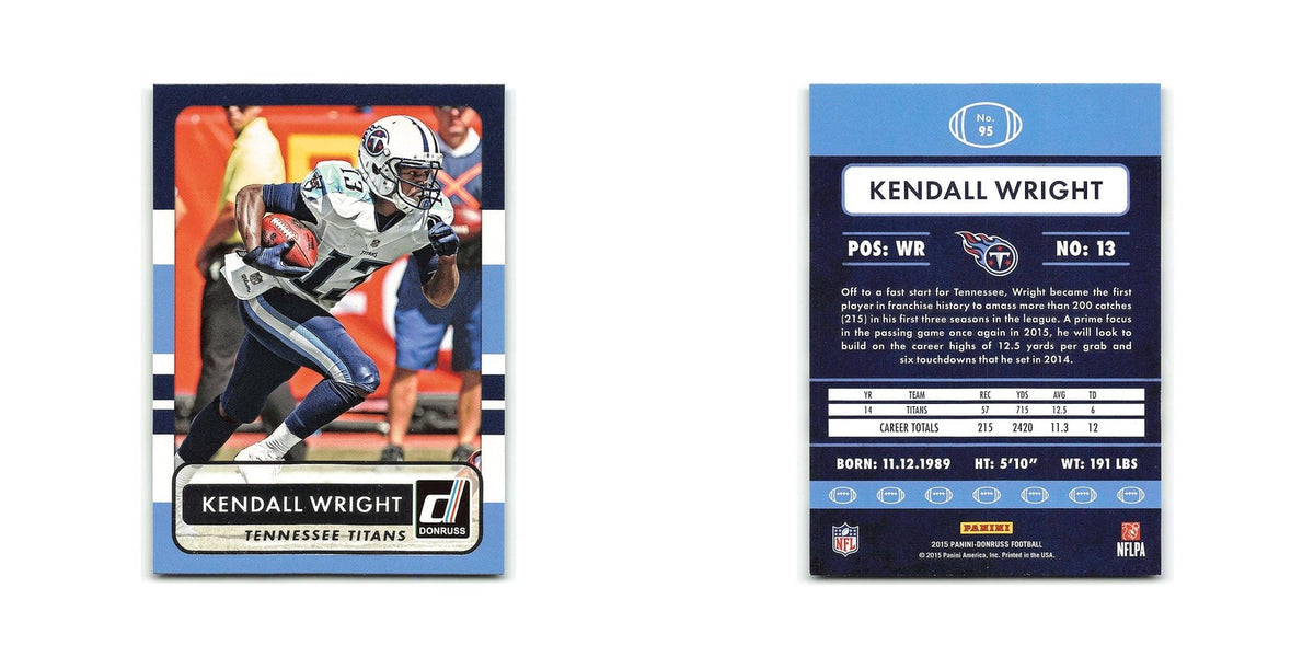 Kendall Wright 2015 Donruss #95 Tennessee Titans Football Card NM