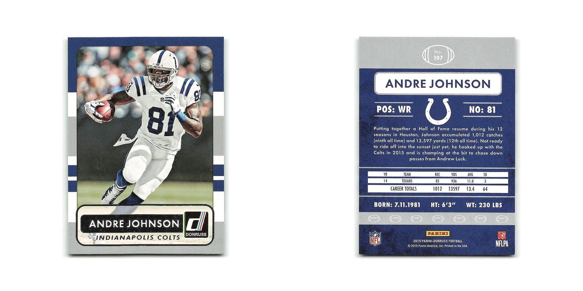 Andre Johnson 2015 Donruss #107 Indianapolis Colts Football Card NM